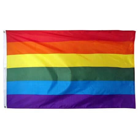 Online Stores Rainbow Printed Polyester Flag, 3 by 5-Feet - Image 2